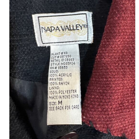 Napa Valley Vintage 90s Floral Animal Block Quilted Button Up Shacket Women M - Picture 7 of 8